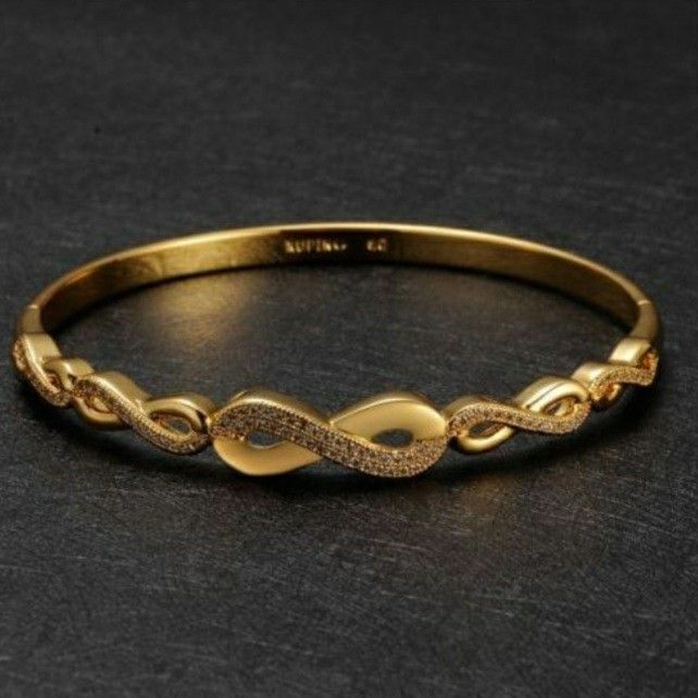 Ananta Infinity Pave Diamond Gold Bracelet