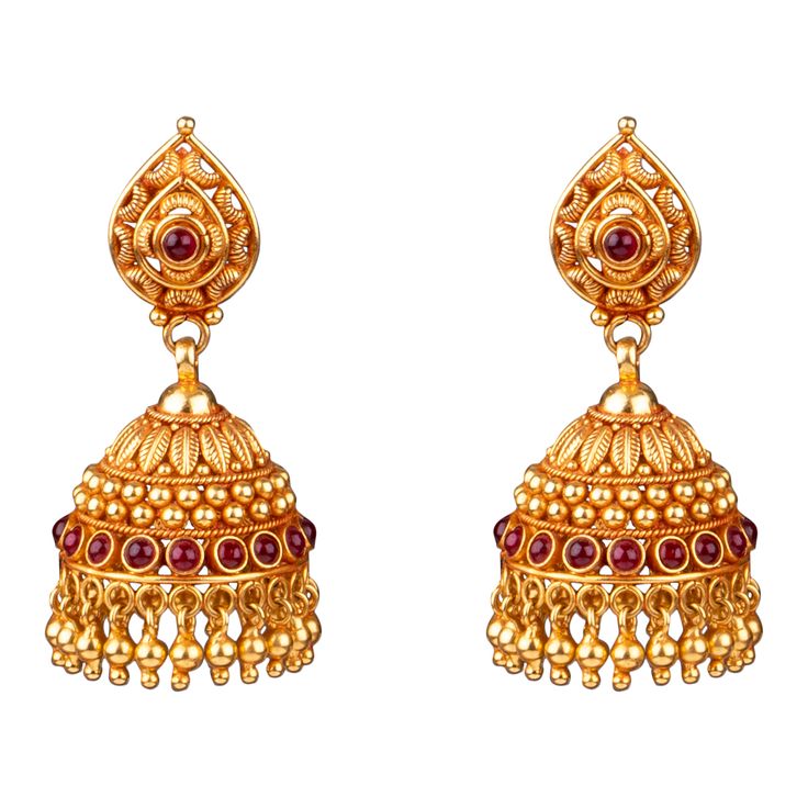 Classic Kempu Floral Studs